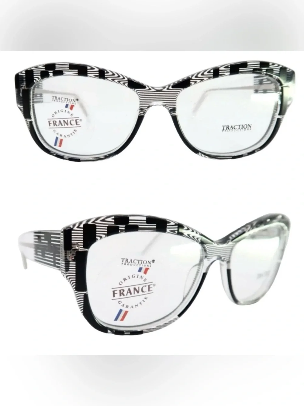 Vintage TRACTION PRODUCTIONS Eyeglass Frames, Deadstock, Made in France,  Unisex
